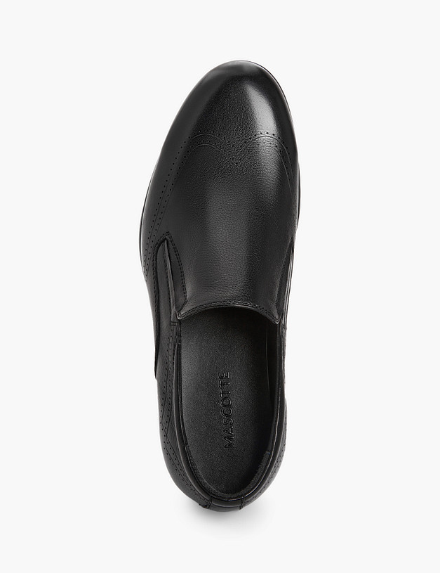 Черные кожаные мужские туфли MASCOTTE 128-315811-0102 | ракурс 4