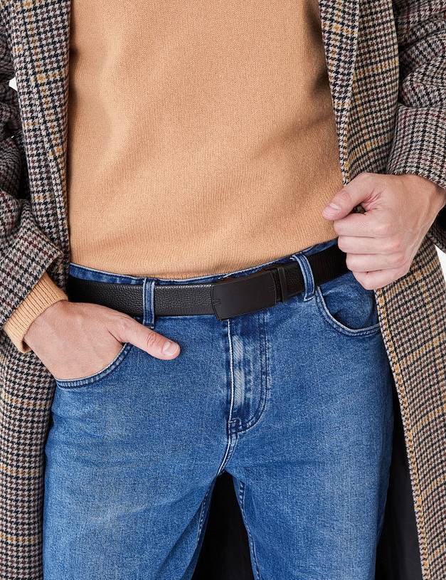 Черный мужской ремень MASCOTTE 727-1209-102 | ракурс 1 Черный мужской ремень MASCOTTE 727-1209-102 | ракурс 1