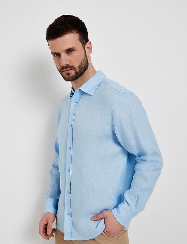 Голубая мужская рубашка MASCOTTE 834-6102-2711 | ракурс 3