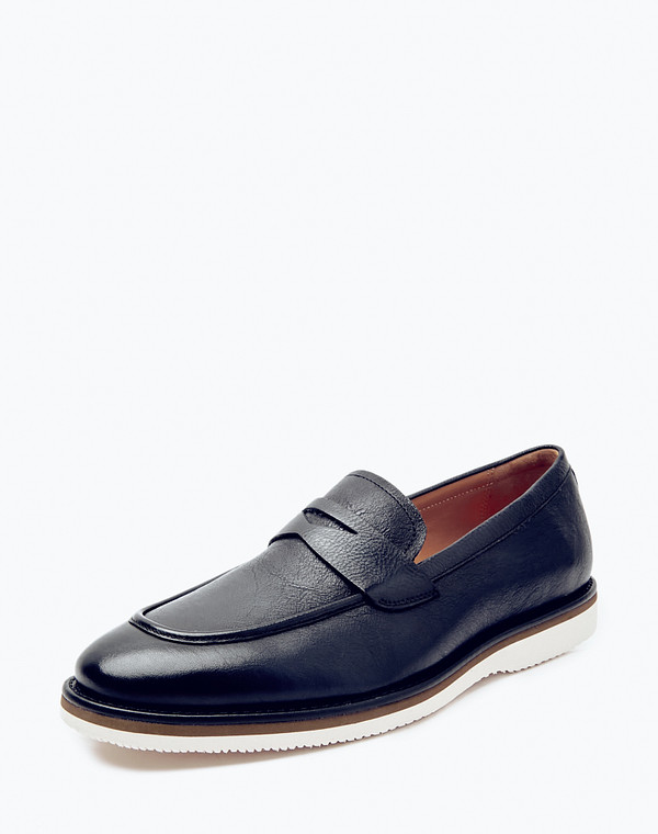 22-412611-0103 Полуботинки мужские нат.кожа/нат.кожа-текстиль синий, Mascotte