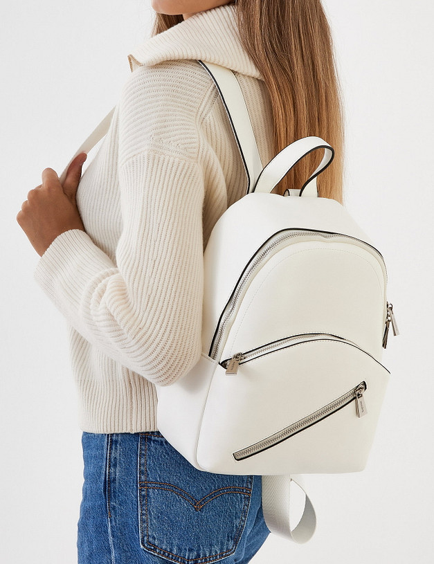 Белый женский рюкзак MASCOTTE 604-1226-601 | ракурс 1 Белый женский рюкзак MASCOTTE 604-1226-601 | ракурс 1