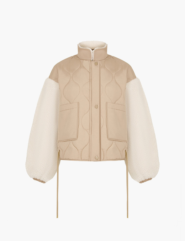 Бежевая женская куртка MASCOTTE 874-4204-2408 | ракурс 9 Бежевая женская куртка MASCOTTE 874-4204-2408 | ракурс 9