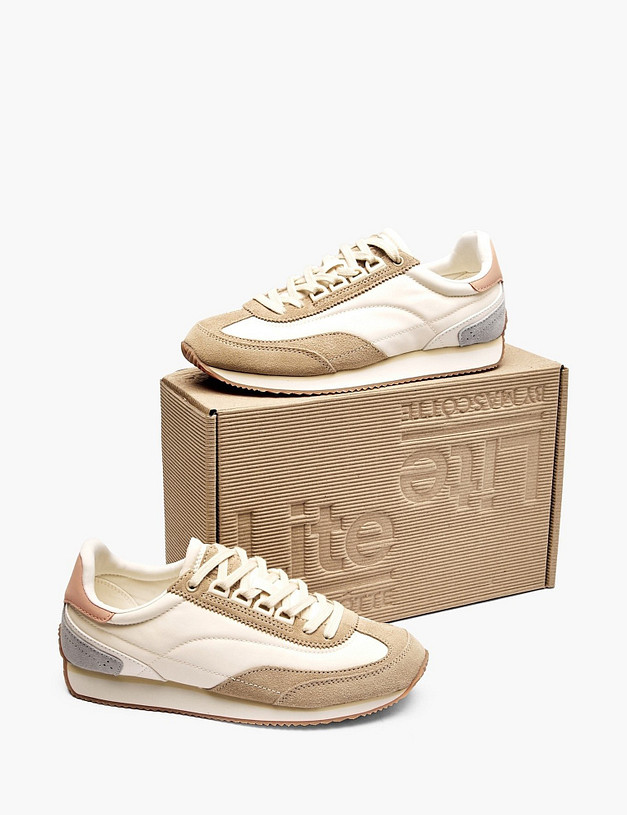 Молочные женские кроссовки MASCOTTE 64-516221-0201 | ракурс 6