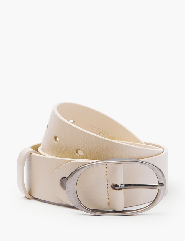 Молочный женский ремень MASCOTTE 701-2108-601 | ракурс 2