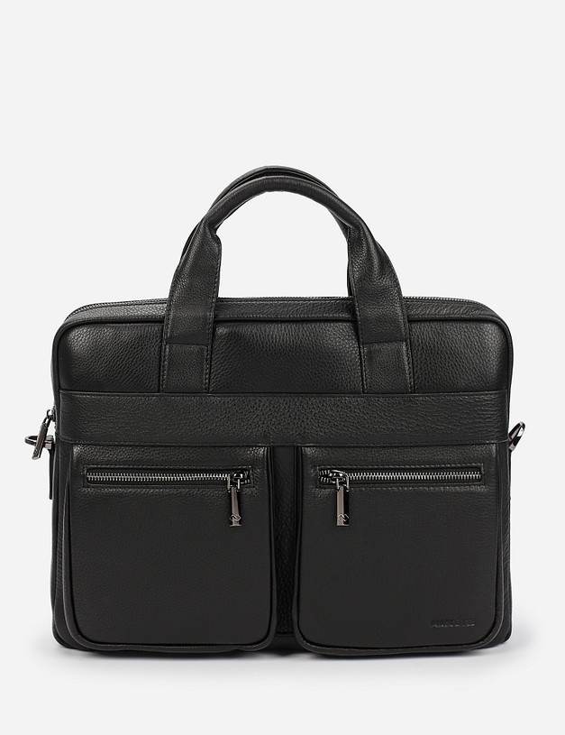 Черный мужской портфель MASCOTTE 622-1214-102 | ракурс 2 Черный мужской портфель MASCOTTE 622-1214-102 | ракурс 2
