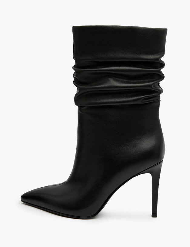 Черные женские ботильоны на высоком каблуке MASCOTTE 126-320921-0102 | ракурс 1