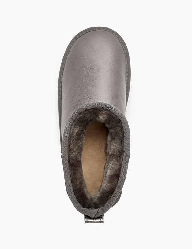 Короткие женские угги темно-серебряного цвета MASCOTTE 234-1225132-0116 | ракурс 5