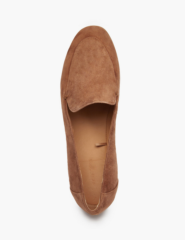 Коричневые велюровые женские лоферы MASCOTTE 94-513611-0609 | ракурс 4