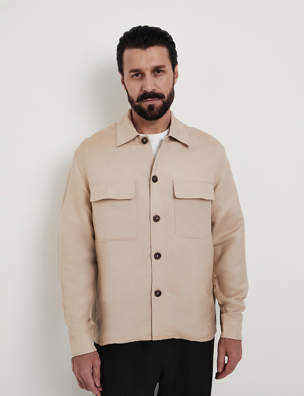 Бежевая мужская куртка-рубашка MASCOTTE 885-6111-2708 | ракурс 4