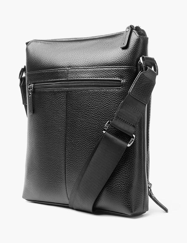 Черная кожаная мужская сумка MASCOTTE 642-0143-102 | ракурс 3