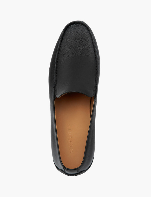 Черные кожаные мужские мокасины MASCOTTE 22-3132114-4153M | ракурс 4