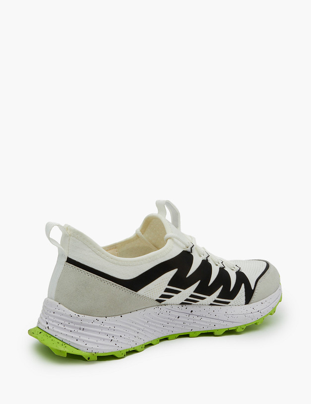 Белые мужские кроссовки с яркой подошвой MASCOTTE 189-311721-0201 | ракурс 4