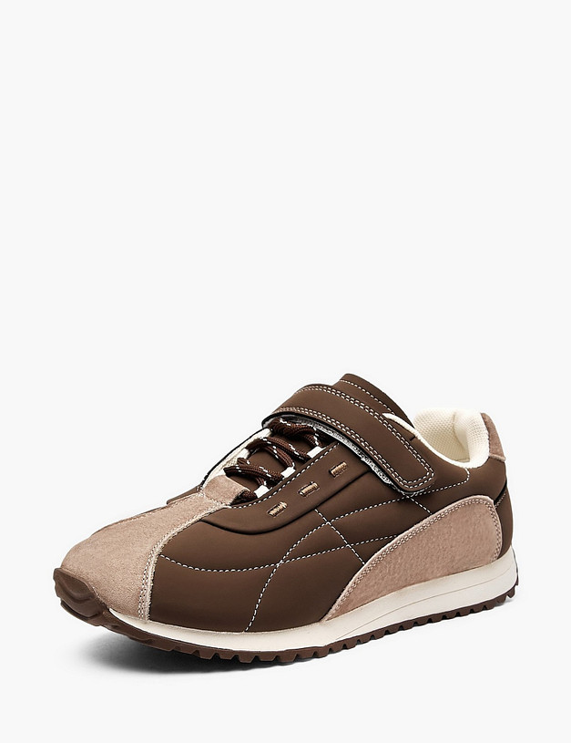 Коричневые детские кроссовки MASCOTTE 234-615721-0609 | ракурс 2