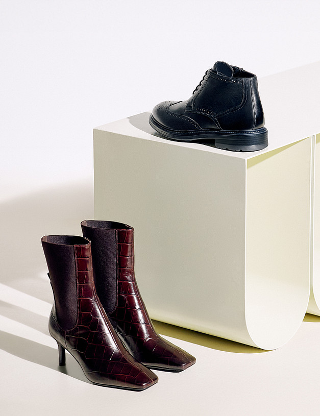 Коричневые женские челси с тиснением MASCOTTE 126-424023-0109 | ракурс 1