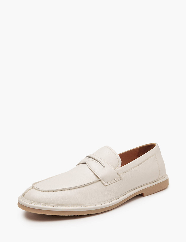 Молочные мужские лоферы MASCOTTE 22-511811-0101 | ракурс 4