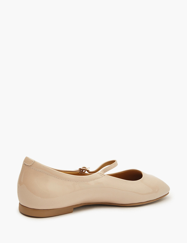 Бежевые женские лакированные балетки MASCOTTE 58-513311-3719M | ракурс 4