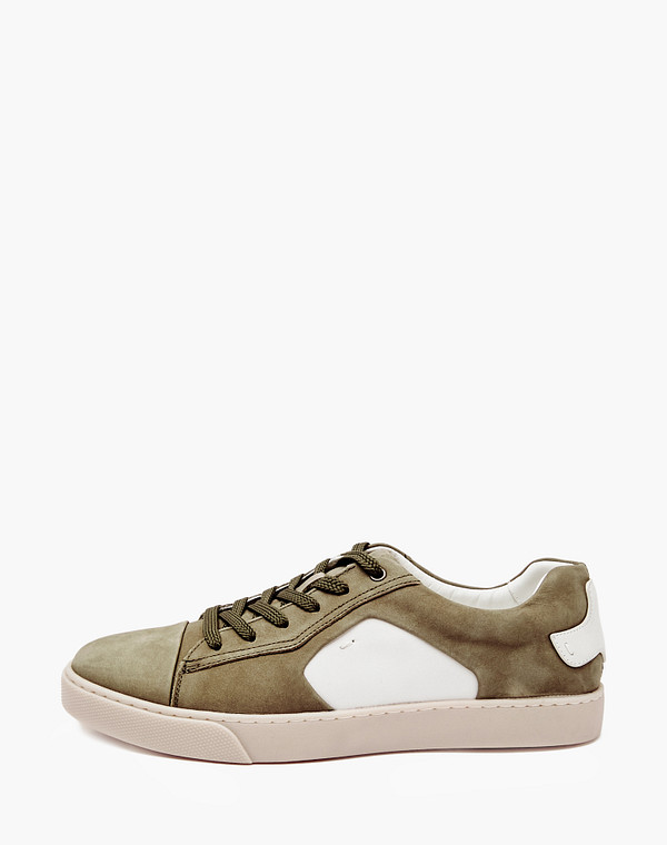 58-4132015-3335M Полуботинки для активного отдыха мужские нубук-нат.кожа/нат.кожа хаки-бел, Mascotte