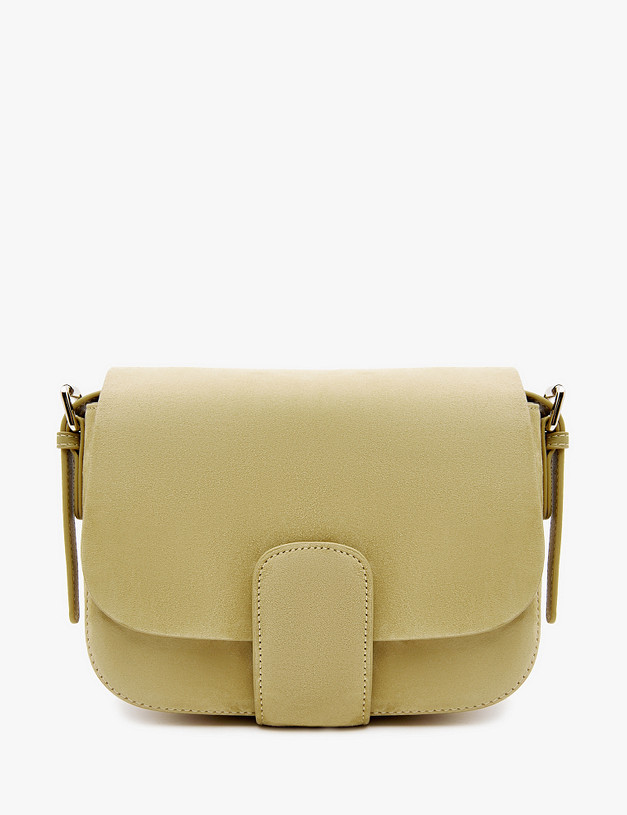 Оливковая женская сумка из велюра MASCOTTE 660-3107-604 | ракурс 2