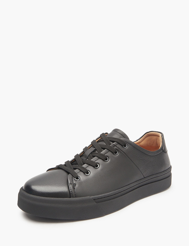 Черные мужские кеды из кожи MASCOTTE 22-5130116-0102 | ракурс 4 Черные мужские кеды из кожи MASCOTTE 22-5130116-0102 | ракурс 4