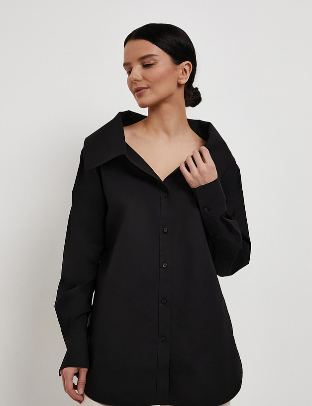 Черная женская блузка MASCOTTE 835-6106-2602 | ракурс 6