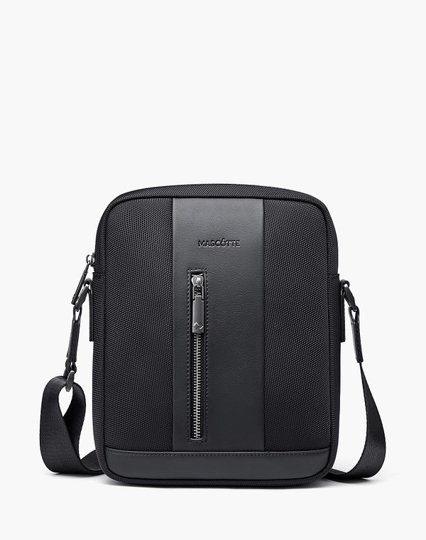 604-5120-202 Сумка мужская текстиль-и.кожа/текстиль черн, S, Mascotte