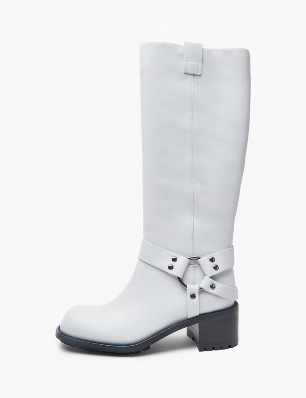 Светло-серые женские сапоги MASCOTTE 175-4243322-7162M | ракурс 2