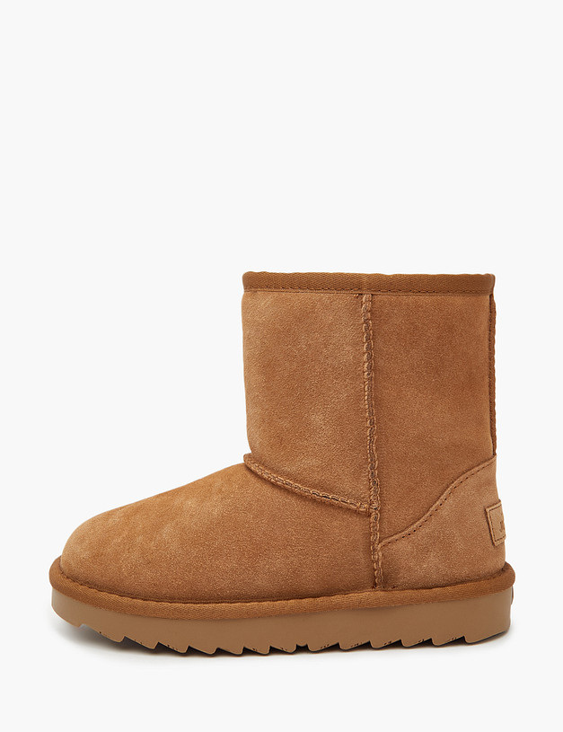 Бежевые велюровые детские угги MASCOTTE 234-326431-0208 | ракурс 3