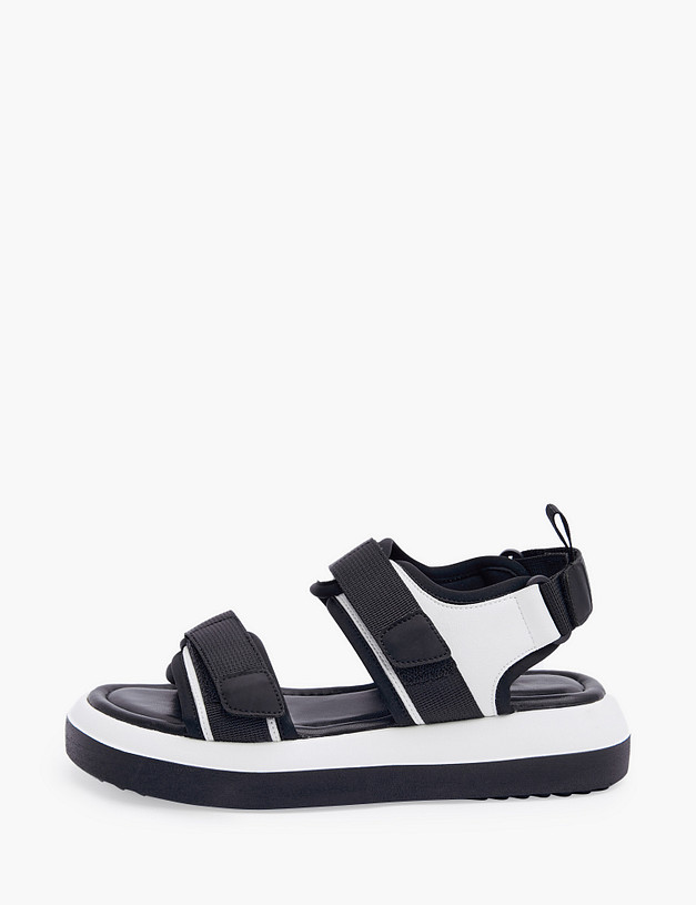 Черно-белые женские сандалии MASCOTTE 106-310521-0601 | ракурс 1