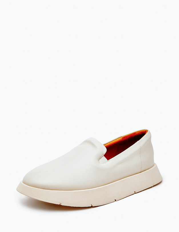 Молочные кожаные женские слиперы MASCOTTE 172-3201311-6536M | ракурс 3