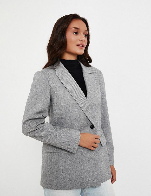 Серый женский жакет MASCOTTE 885-5202-510 | ракурс 3