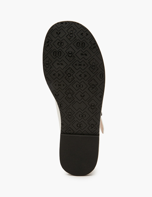 Молочные балетки для девочек с ремешком MASCOTTE 126-412013-0601 | ракурс 7 Молочные балетки для девочек с ремешком MASCOTTE 126-412013-0601 | ракурс 7