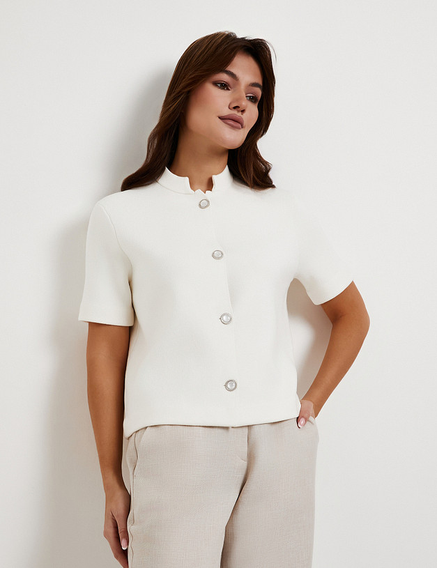 Молочный женский кардиган MASCOTTE 852-6119-2401 | ракурс 6