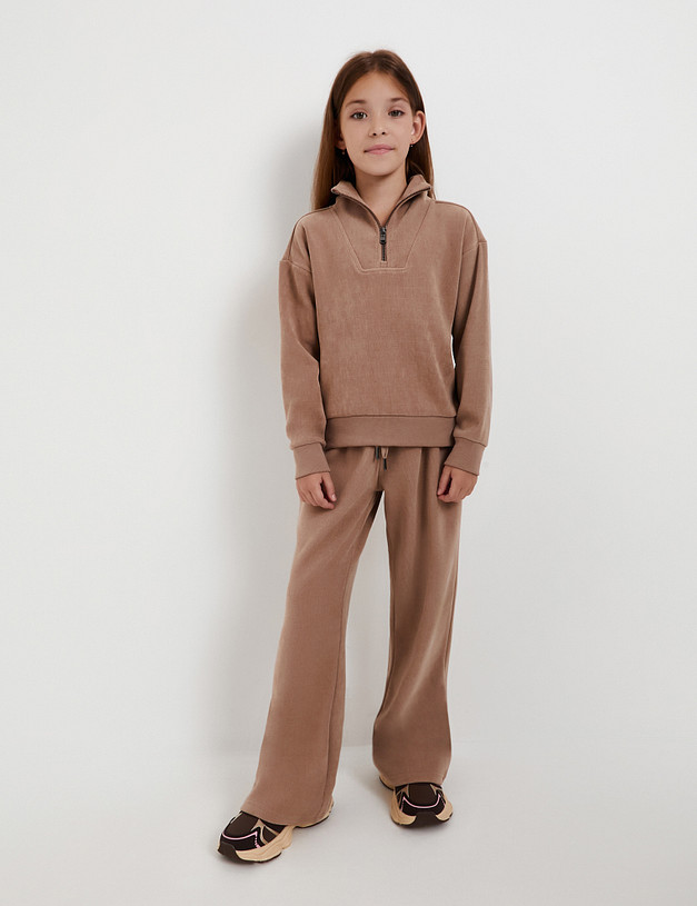 Джемпер для девочек цвета капучино MASCOTTE 888-5215-2409 | ракурс 2