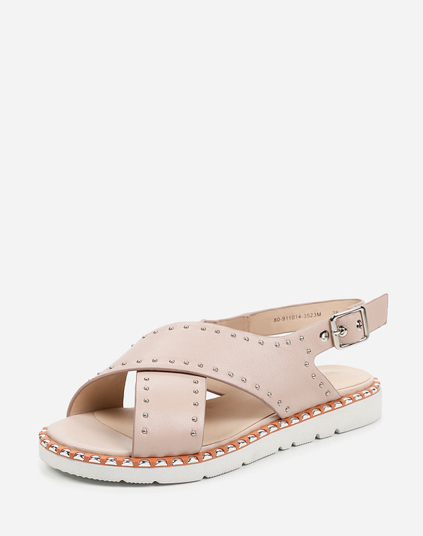 80-911014-3523M Туфли летние женские нат.кожа/нат.кожа беж, Mascotte