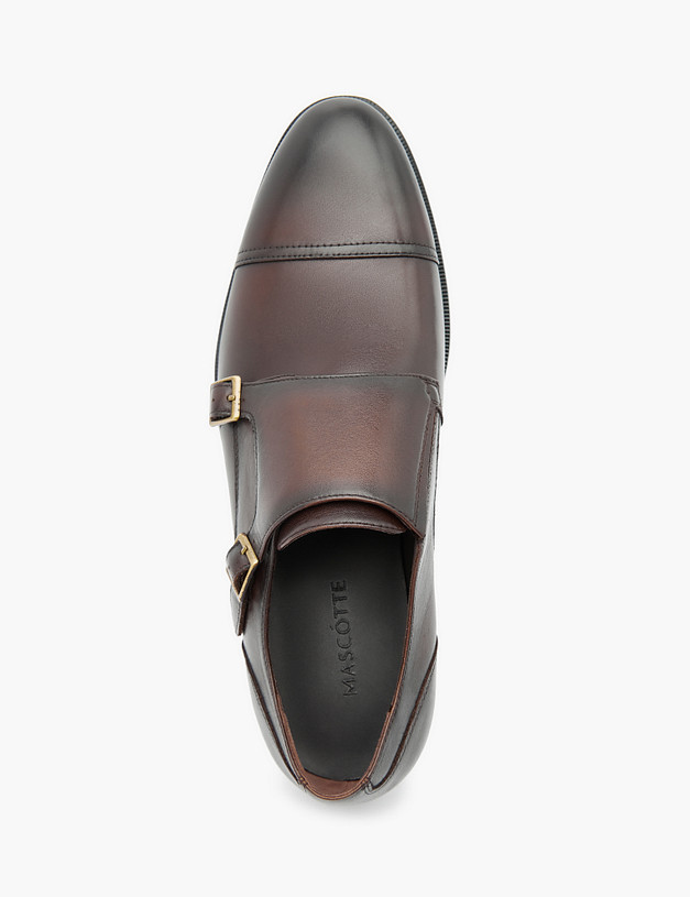 Коричневые кожаные мужские монки MASCOTTE 128-310719-0109 | ракурс 5