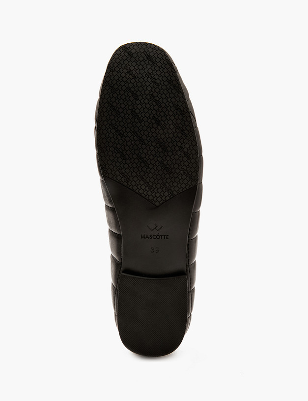 Черные женские балетки из натуральной кожи MASCOTTE 175-417613-7501M | ракурс 6