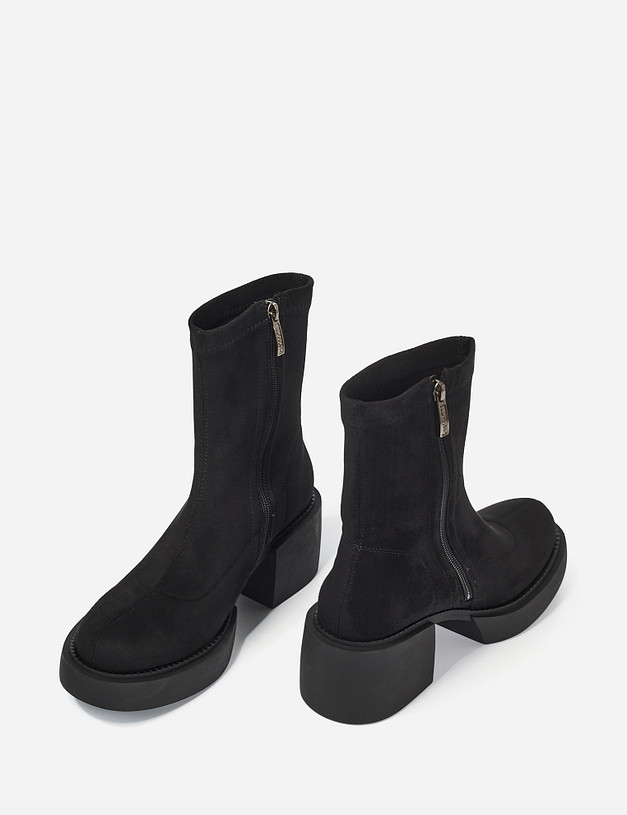 Черные ботильоны на массивном каблуке MASCOTTE 25-121521-2402 | ракурс 8