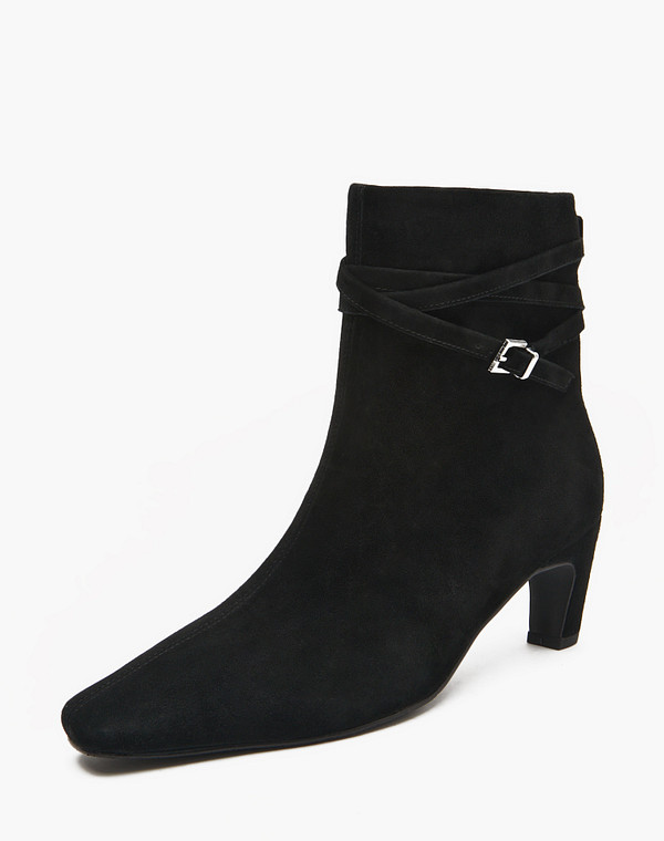 234-510621-0602 Ботинки женские велюр/ворсин черн, Mascotte