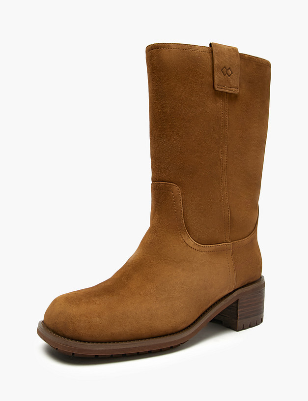 Коричневые женские зимние полусапоги MASCOTTE 175-5280532-3666M | ракурс 2