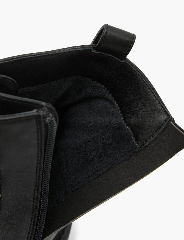 Черные кожаные женские ботинки MASCOTTE 15-3205521-3100M | ракурс 6