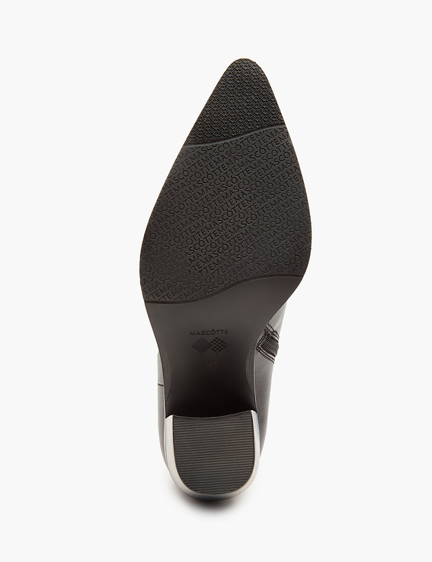 Черные кожаные женские казаки MASCOTTE 233-321422-3100M | ракурс 6