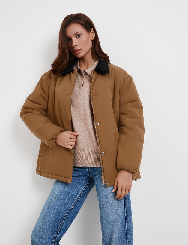 Коричневая женская куртка MASCOTTE 874-5201-2409 | ракурс 3