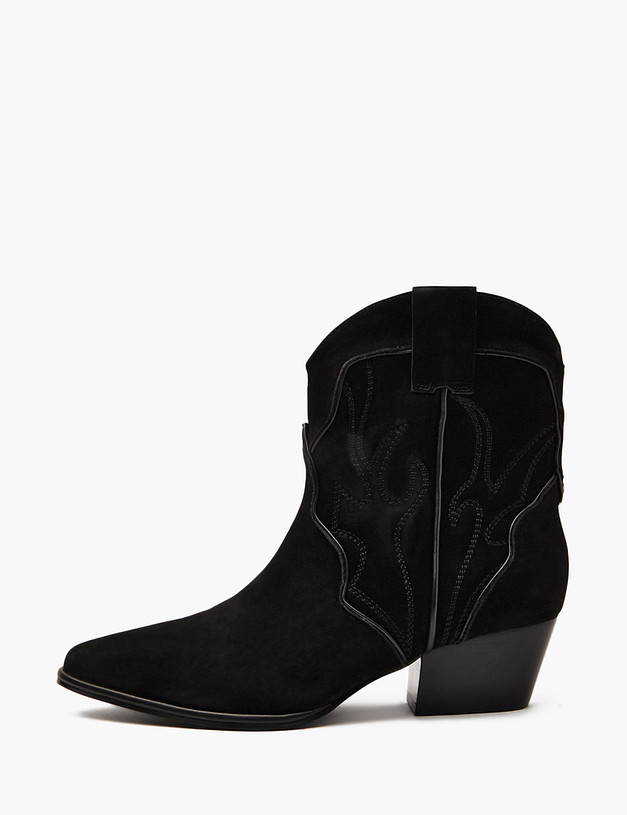 Черные женские казаки из нубука MASCOTTE 126-3203924-0302 | ракурс 1