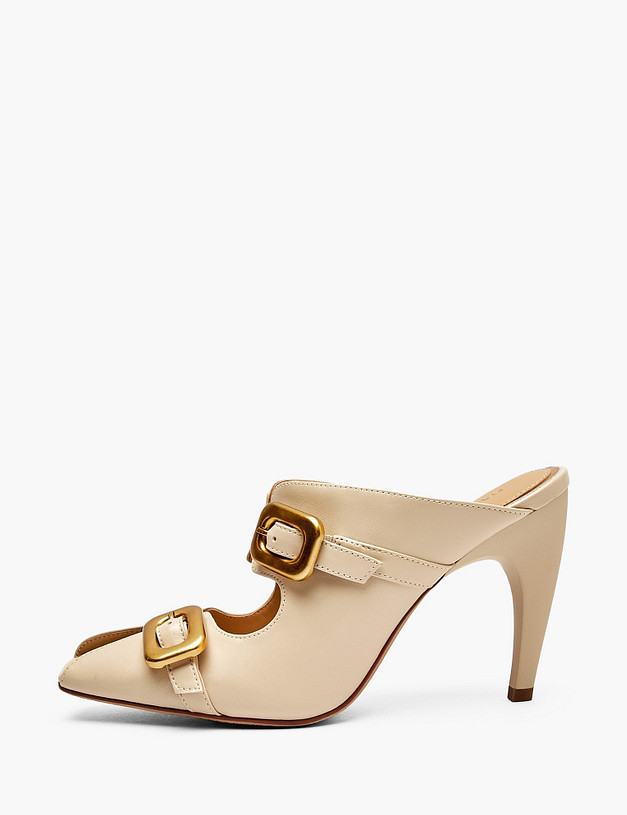 Бежевые женские мюли MASCOTTE 175-6163014-6568M | ракурс 1