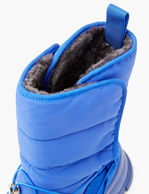 Синие женские зимние ботинки MASCOTTE 233-3201937-0203 | ракурс 6