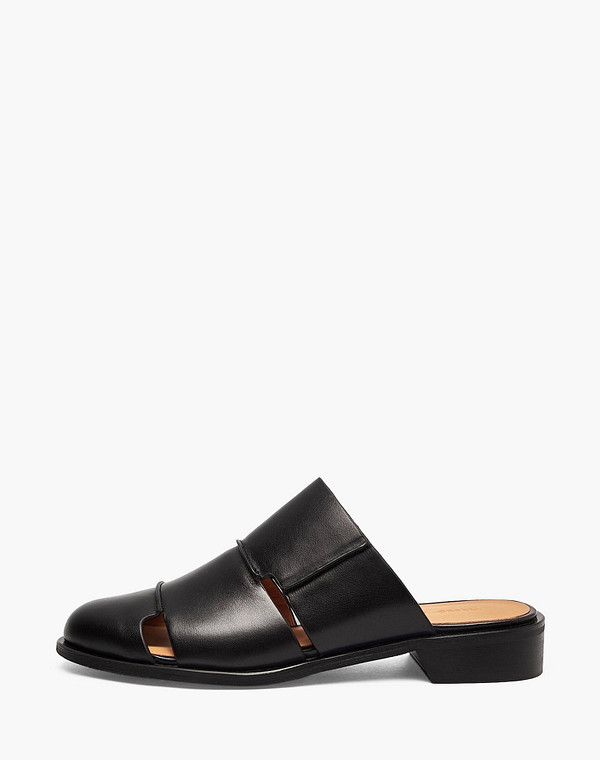 126-615411-7101M Туфли летние женские нат.кожа/нат.кожа черн, Mascotte