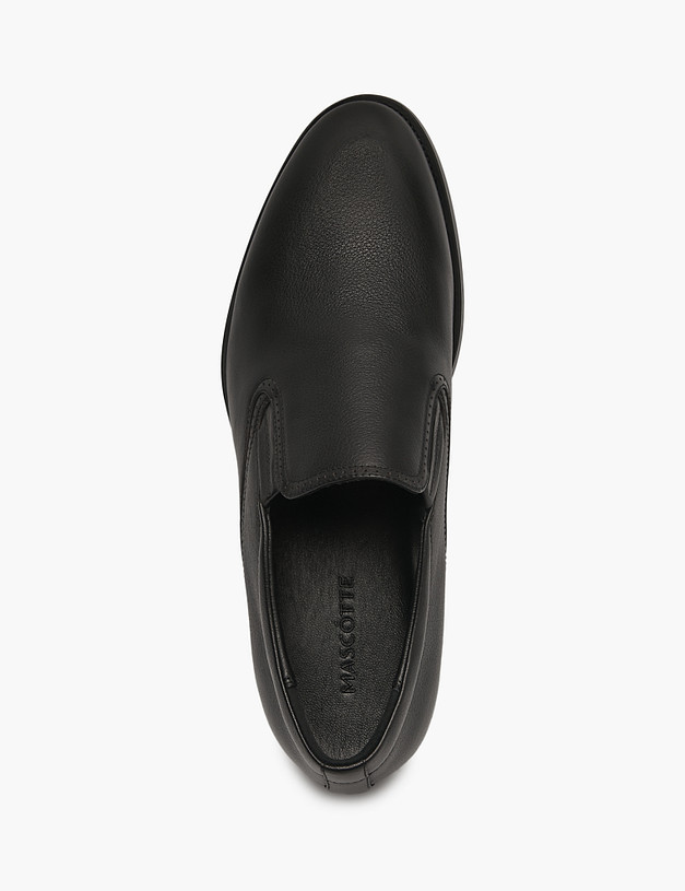 Черные мужские туфли из кожи MASCOTTE 175-522511-0102 | ракурс 4