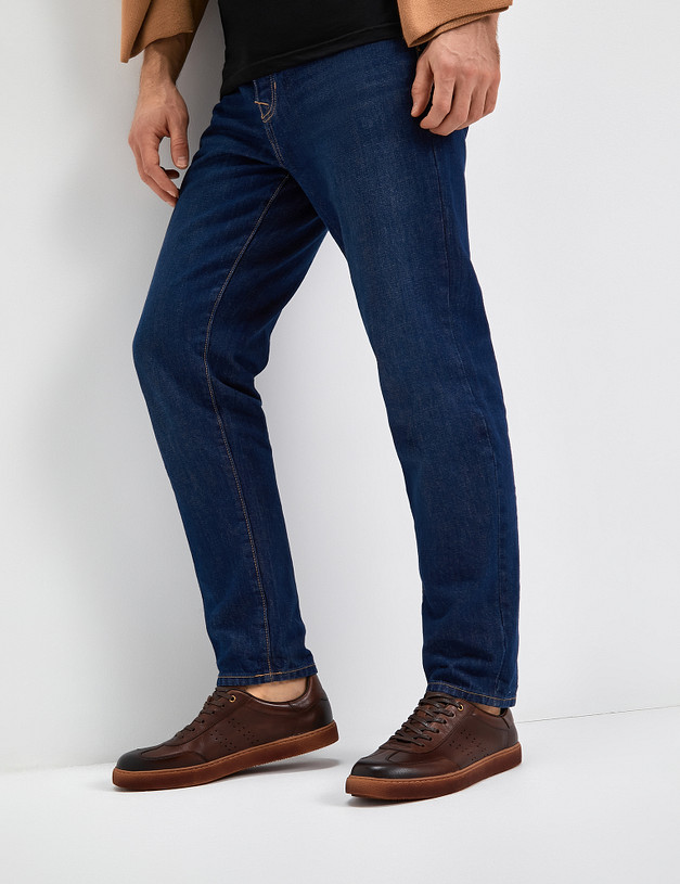 Коричневые мужские кеды из кожи MASCOTTE 128-311721-0109 | ракурс 1