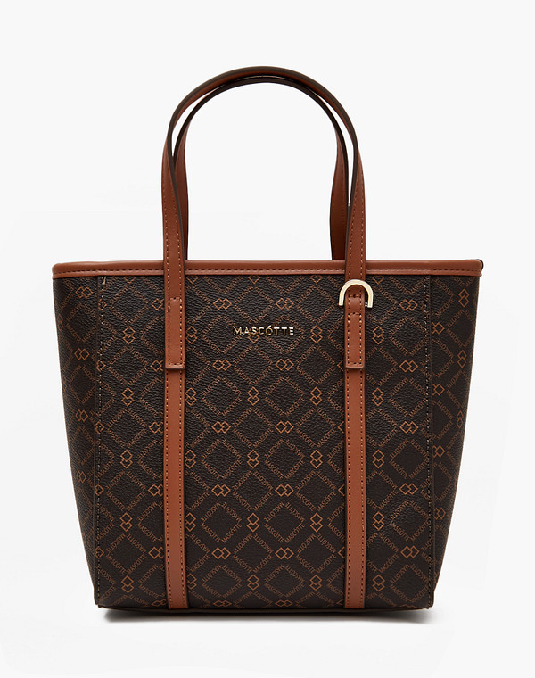 602-4116-609 Сумка женская и.кожа/текстиль корич-рыж, S, Mascotte