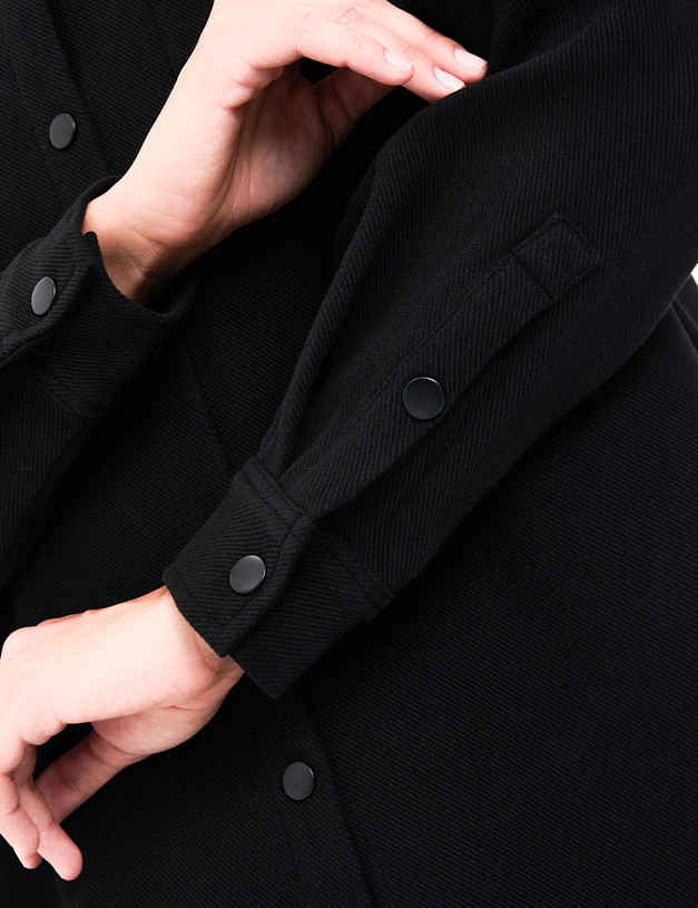 Черная женская рубашка MASCOTTE 890-4213-2602 | ракурс 4 Черная женская рубашка MASCOTTE 890-4213-2602 | ракурс 4